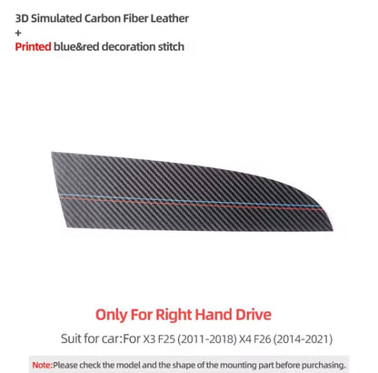 BMW X3 F25 X4 F26 2011-2021 Carbon Fibre Centre Dashboard Panel Trim Cover