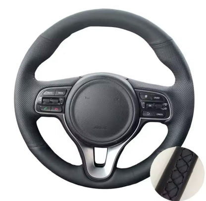 Kia Sportage 4 KX5 2016-2019 K5 Leather Steering Wheel Cover Self Stitch OEM