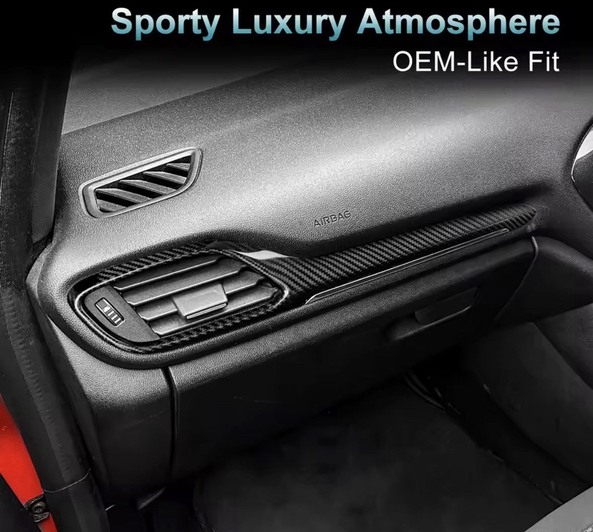 Real Carbon Fibre Passenger Side Dash Trim Cover For Ford Fiesta ST MK8 2018-23
