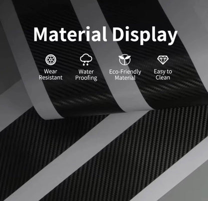 4pcs Citroen C1 Carbon Fibre Effect Car Door Sill Protective Strips