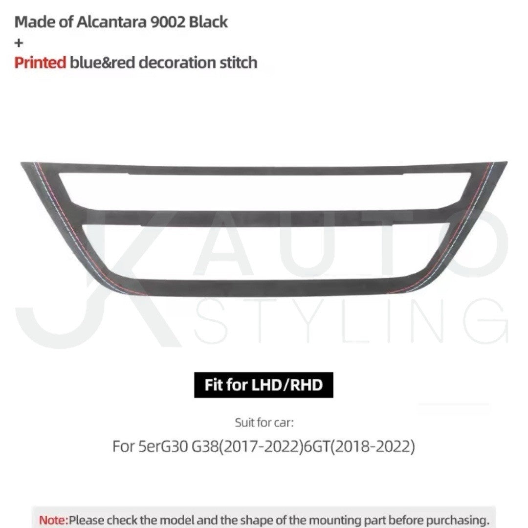 BMW 5 Series G30 G38 2018-2023 Black Alcantara Central Air Con Panel Trim Cover