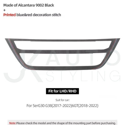 BMW 5 Series G30 G38 2018-2023 Black Alcantara Central Air Con Panel Trim Cover