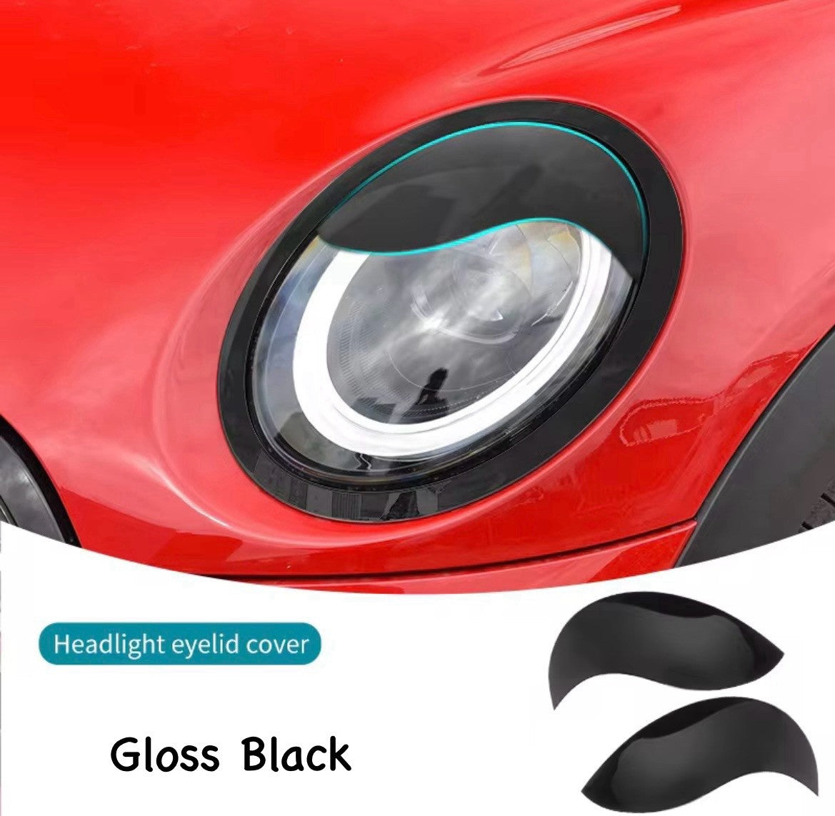 Gloss Black Headlight Eyelids Eyebrows 2pcs For Mini Cooper F54 F55 F5 ...