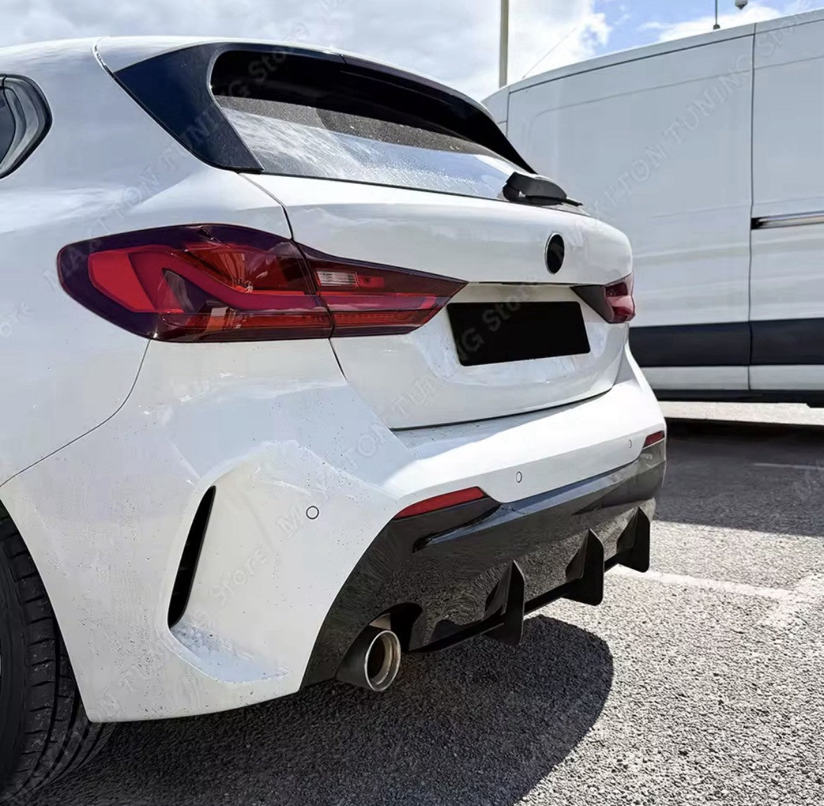 Gloss Black Rear Blade Style Diffuser Kit For BMW 1 Series F40 2019-2024 M Sport