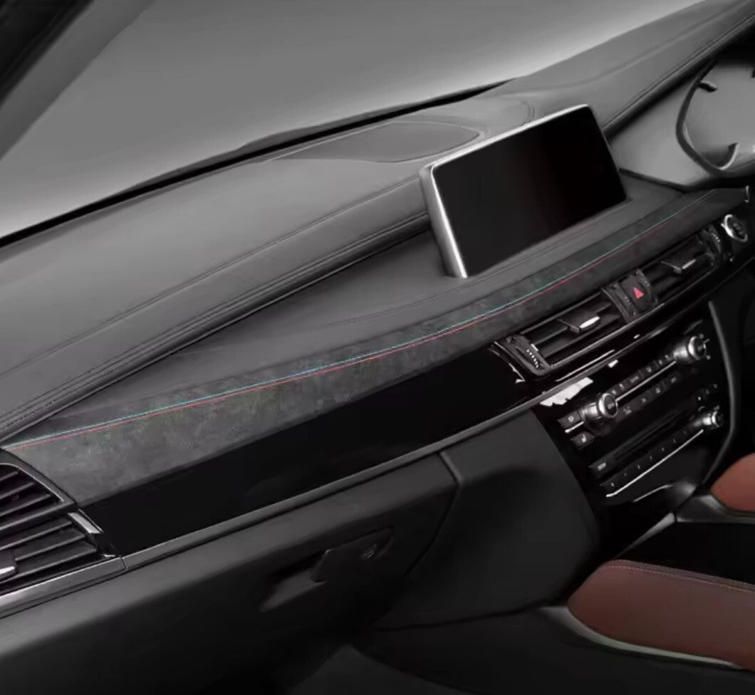 BMW X5 F15 X6 F16 2014-2018 Black Alcantara Centre Dashboard Panel Trim Cover