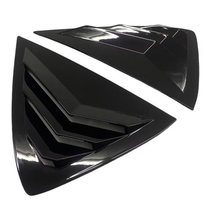 Vuaxhall Corsa F 2019-2023 Gloss Black Rear Window Louver Vent Covers 2pcs