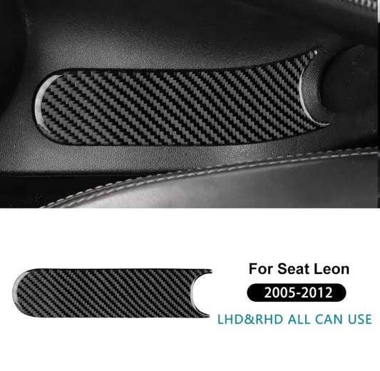 Seat Leon 2005-2012 Carbon Fibre Centre Console Handbrake Panel Trim Cover