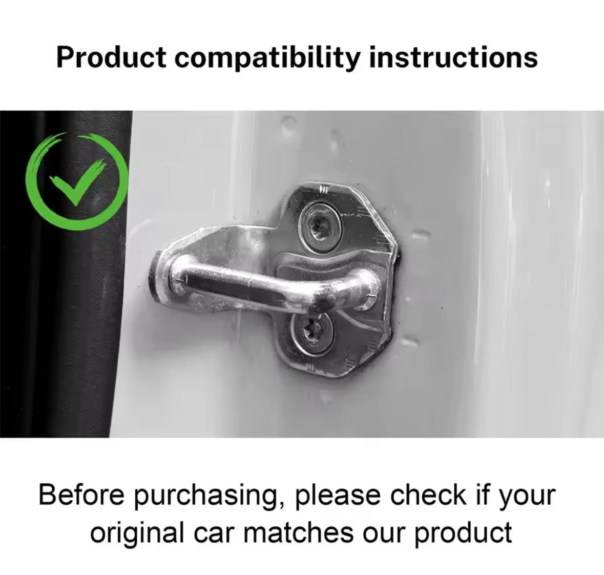 Fiat 500 Punto Abarth 595 Black Silicone Door Lock Catch Protector Covers 2pcs