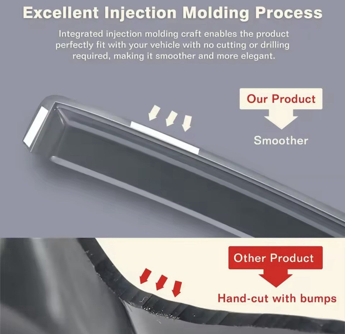 Mercedes A Class W176 2012-2018 Wind Deflectors Smoke Tinted Full Set 4pcs