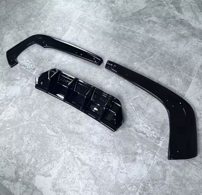 Seat Leon FR MK4 2020-2025 Rear Bumper Diffuser & Rear Spats Kit Gloss Black 3pc