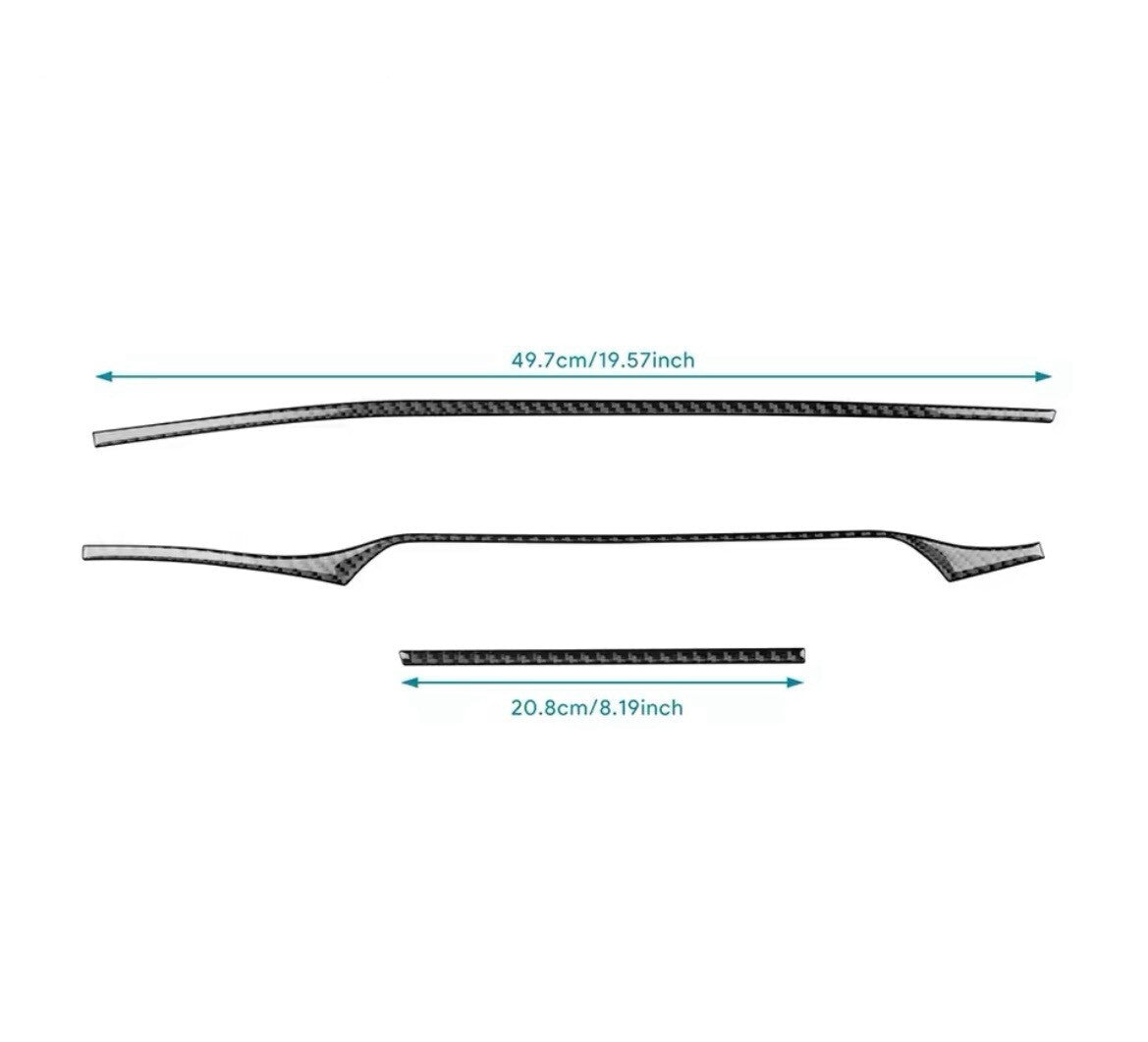 Kia Stinger 2019-2023 Carbon Fibre Passenger Side Centre Dash Trim Overlay RHD