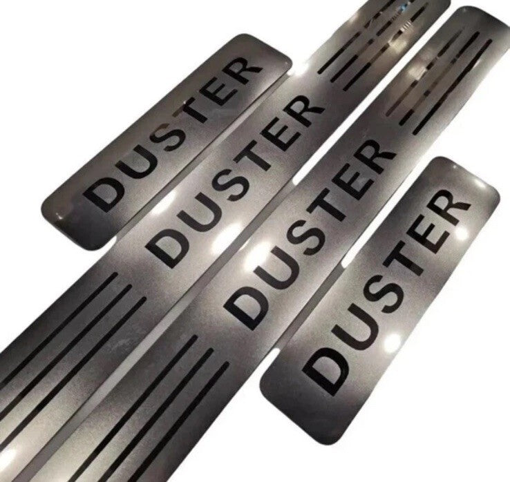 Dacia Duster Silver Stainless Steel Door Sill Protector Scuff Plates 4pcs
