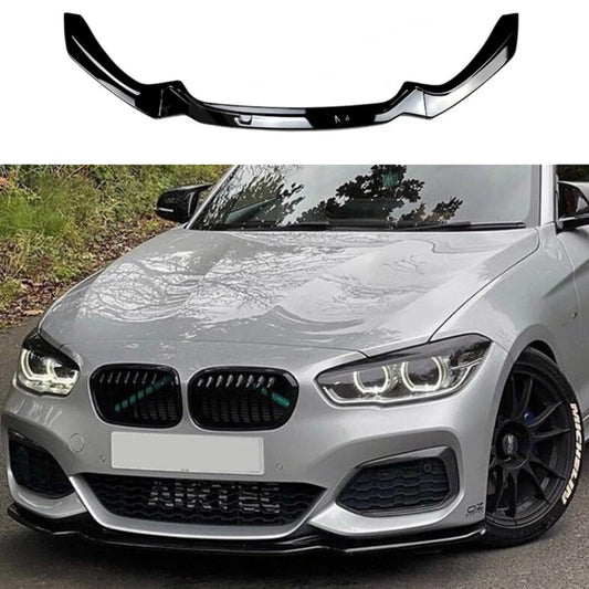 BMW 1 Series F20 F21 LCI 2015-2019 M Sport Gloss Black Front Splitter Bumper Lip
