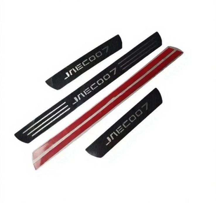 Jaecoo J7 Stainless Steel Door Sill Protective Scuff Plates Black Carbon 4pcs