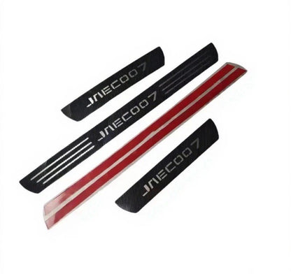 Jaecoo J7 Stainless Steel Door Sill Protective Scuff Plates Black Carbon 4pcs