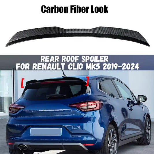 Renault Clio MK5 2019-2024 Carbon Fibre Spoiler Extension Rear Boot Wing Lip