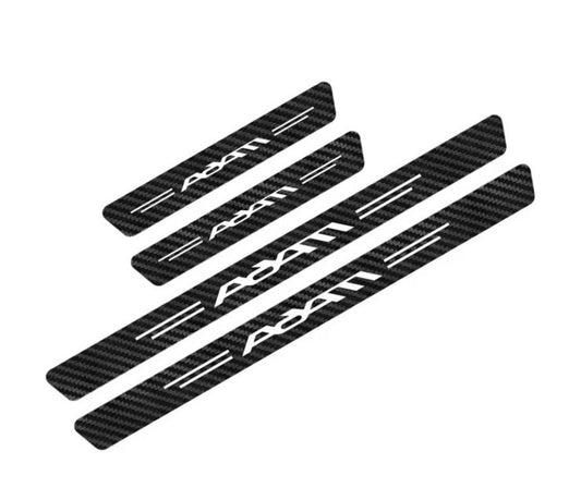 4pcs Vauxhall Adam Carbon Fibre Effect Car Door Sill Protective Strips