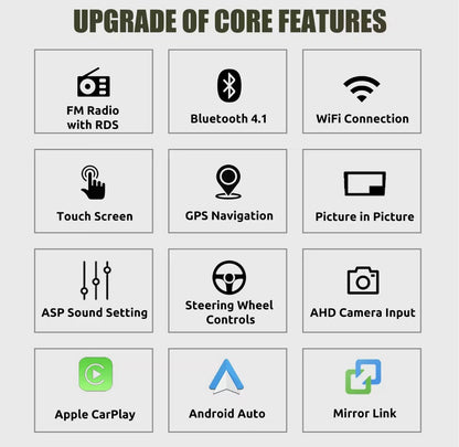 9" Carplay Android Auto Screen Upgrade With Camera For Ford Fiesta MK7 2008-2017