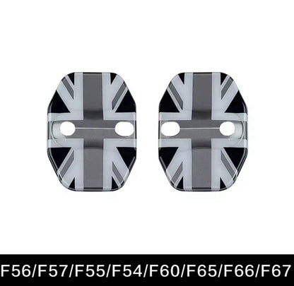 Grey Union Jack Door Lock Covers For Mini F54 F55 F56 F57 F60 F65 F66 F67 2pcs