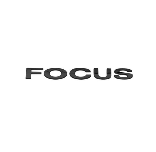 Gloss Black Focus Lettering Badge For Ford Focus MK2 Rear Boot Body Panel Badge