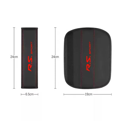 Renault RS Sport PU Leather Seatbelt Shoulder Cover Pads Interior Clio Megane