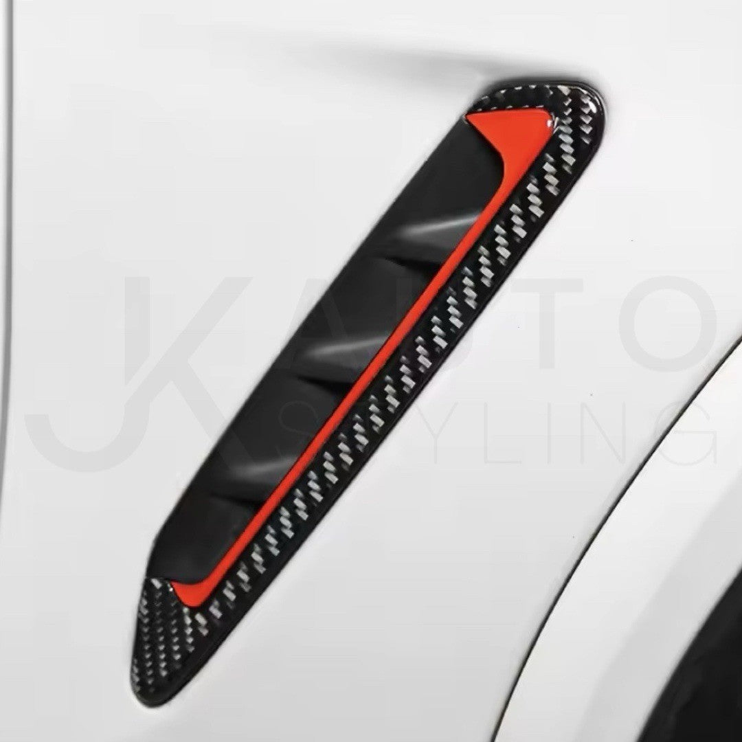 BMW X4 G02 X3 G01 2017-2024 Carbon Fibre Side Fender Vent Trim Surround Red