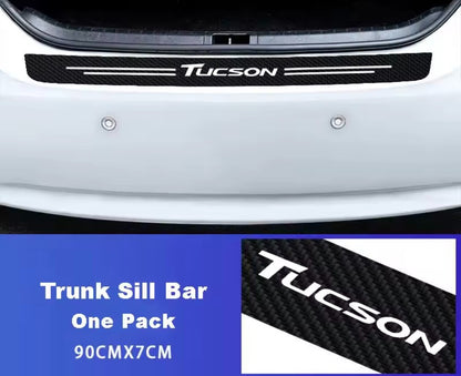 Hyundai Tucson Carbon Fibre Effect Vinyl Adhesive Boot Sill Overlay Strip