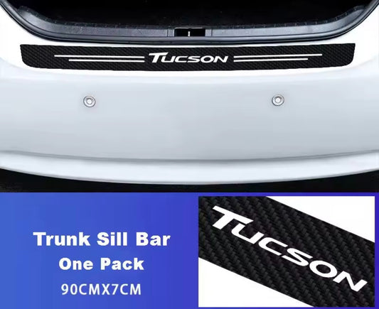 Hyundai Tucson Carbon Fibre Effect Vinyl Adhesive Boot Sill Overlay Strip