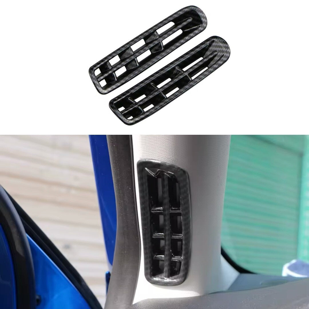 Ford Focus MK4 Carbon Fibre Effect A Pillar Air Vent Surround Cover Trim 2pcs