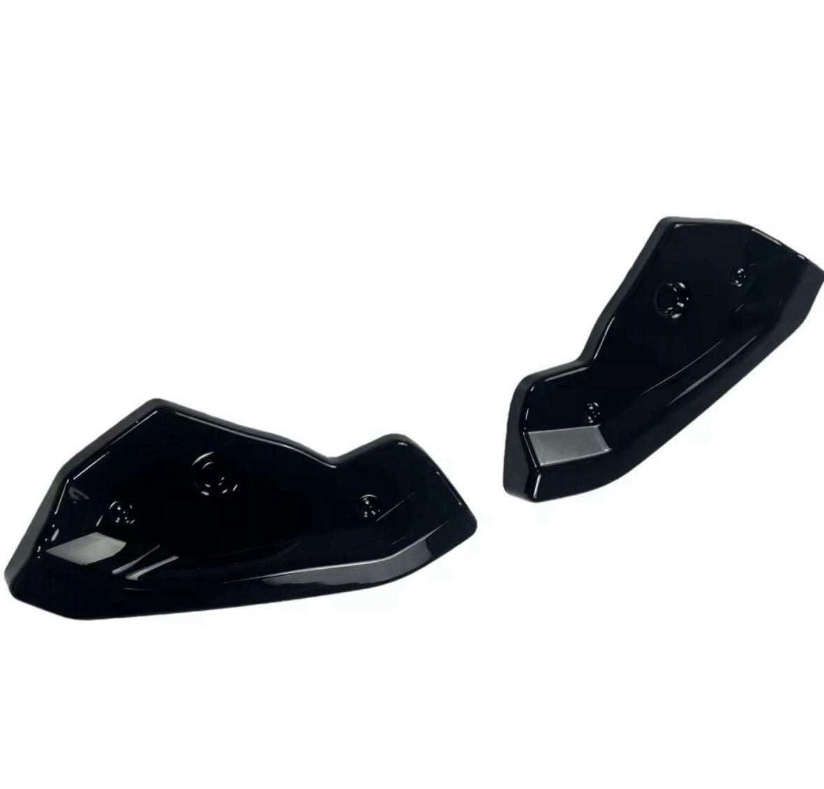 Gloss Black Rear Spats Bumper Side Splitters For Seat Leon MK3.5 2016-2020