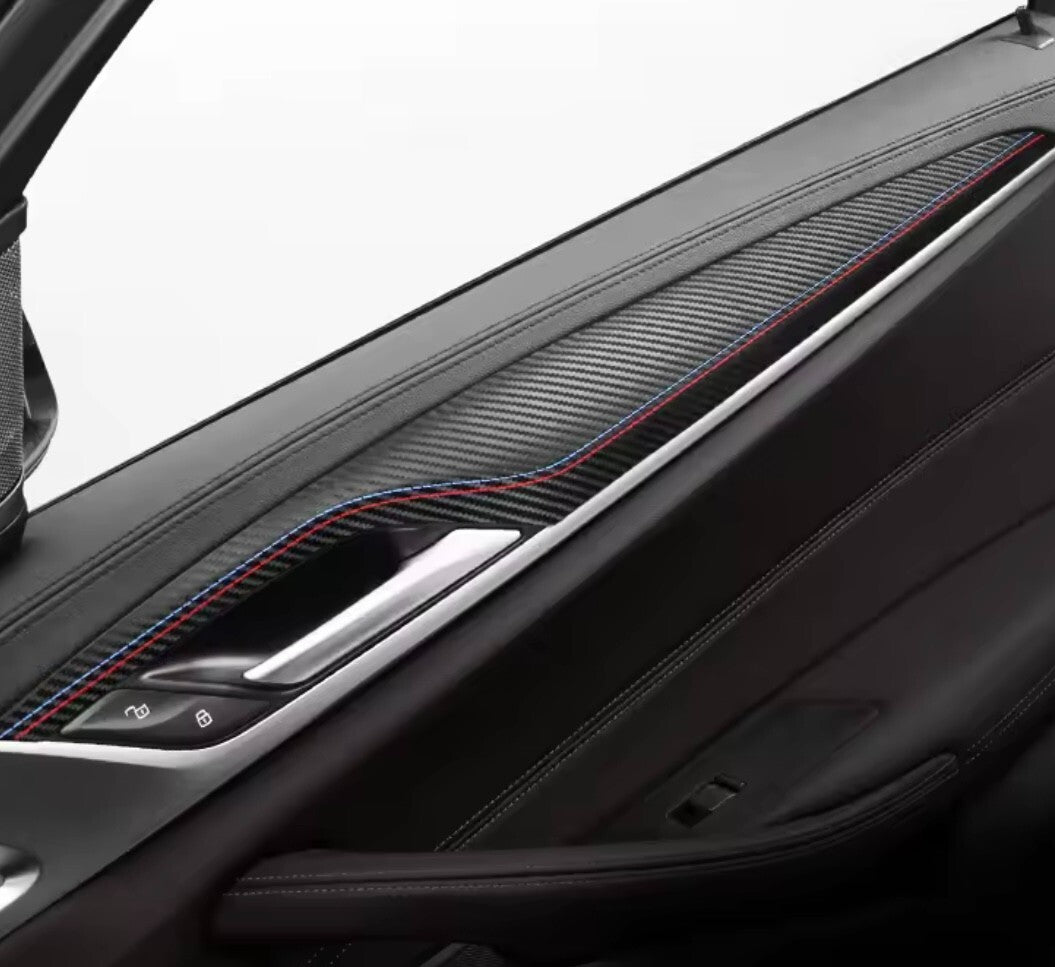 BMW 5 Series G30 G38 2018-2023 Carbon Fibre Effect Door Card Panel Trim Cover