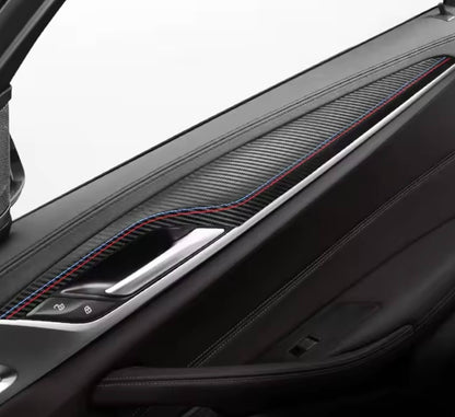 BMW 5 Series G30 G38 2018-2023 Carbon Fibre Effect Door Card Panel Trim Cover