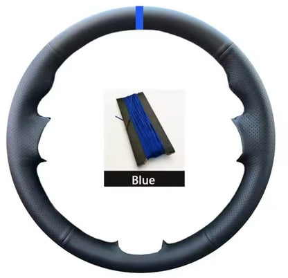 Ford Fiesta MK8 Focus MK4 Kuga Puma PU Leather Steering Wheel Cover Self Stitch