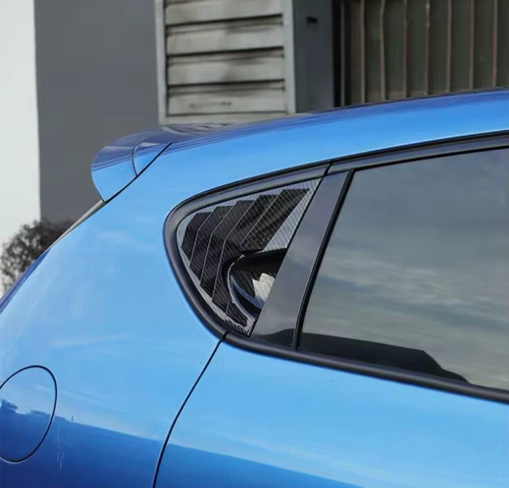 Seat Leon MK2 2008-2012 Carbon Fibre Rear Side Window Louver Vents Covers 2pcs