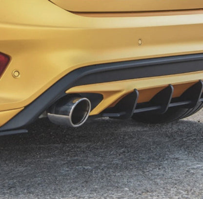 Ford Focus ST MK4 MK4.5 Gloss Black Rear Bumper Diffuser Body Kit Blades Fins