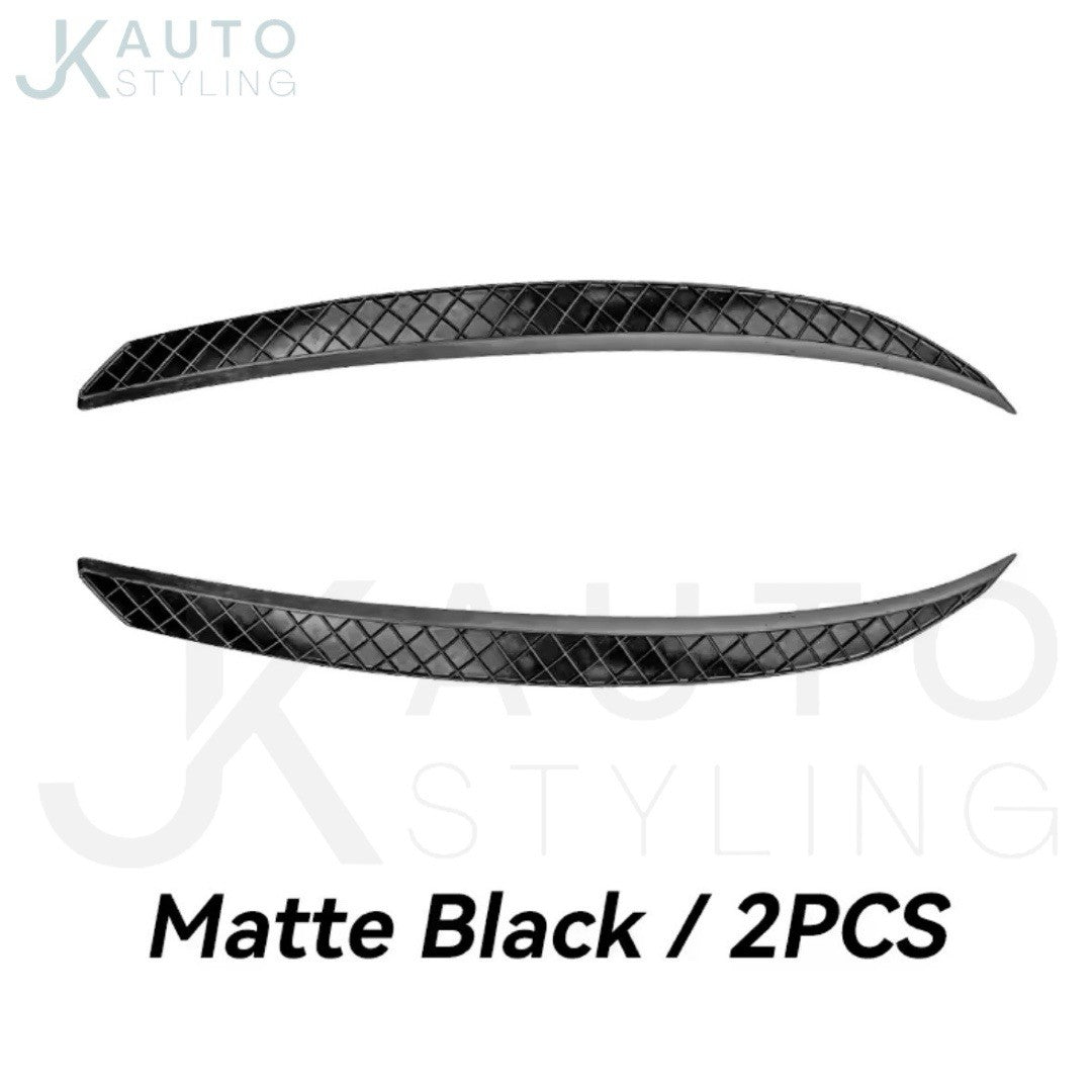 Ford Focus MK2 MK2.5 2009-2011 Matte Black Headlight Bumper Eyelids Eyebrows 2pc