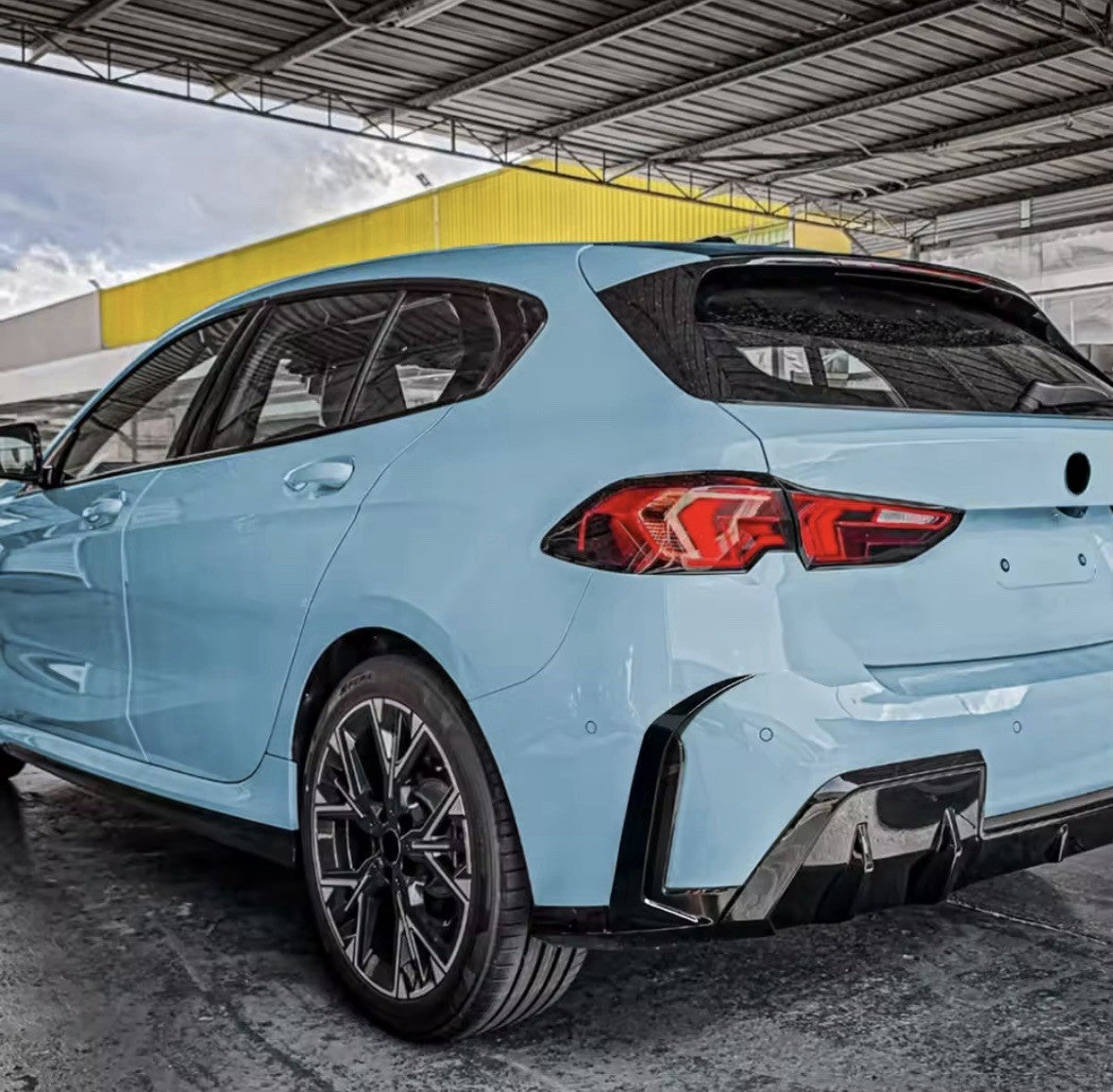 BMW 1 Series F70 2024+ M Sport Gloss Black Rear Bumper Side Vent Canards 2pcs