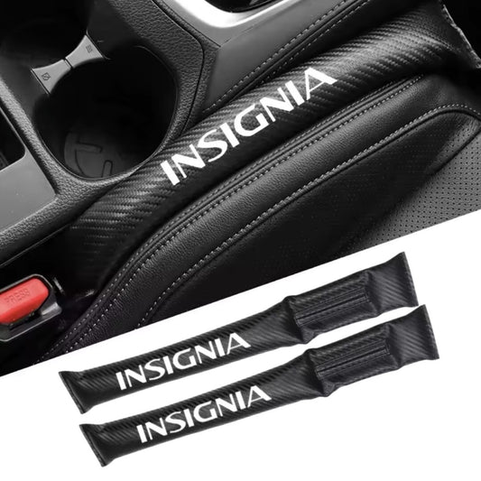 2pcs Insignia Seat Gap Filler Pads PU Leather Carbon For Vauxhall Insignia A B