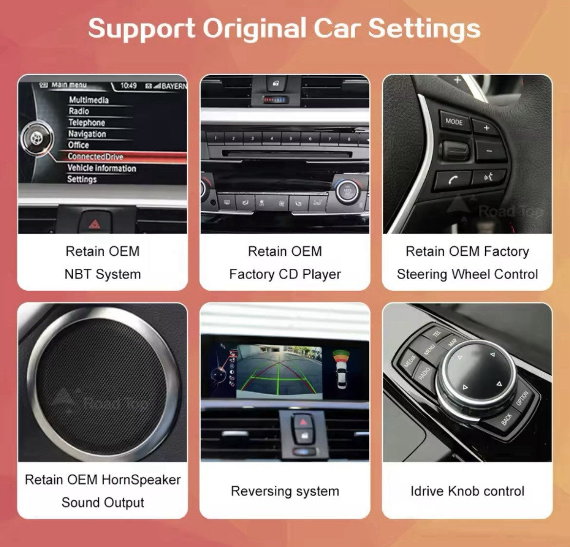 10.25" NBT Linux Screen Upgrade Carplay Android Auto For BMW 3 4 Series 2012-16