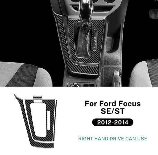 Carbon Fibre Centre Console Gear Panel Surround Trim For Ford Focus MK3 2012-2014