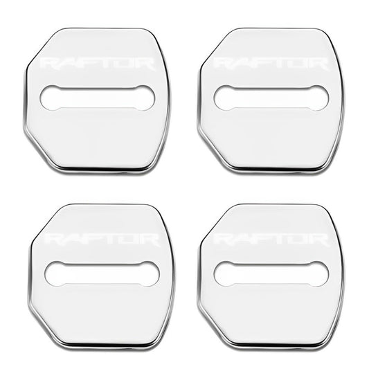 Ford Ranger Raptor Silver Stainless Steel Door Lock Covers Accessories 4pcs
