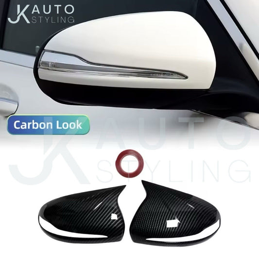 Mercedes C GLC S E Class Carbon Fibre M Style Wing Mirror Caps Covers RHD