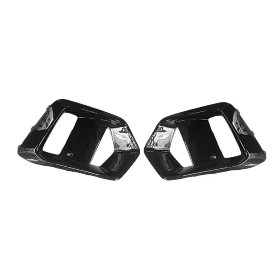 Gloss Black Front Fog Light Surround Trim Inserts For Ford Focus RS MK3.5