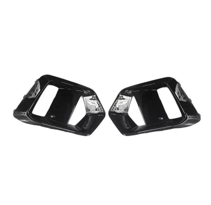 Gloss Black Front Fog Light Surround Trim Inserts For Ford Focus RS MK3.5