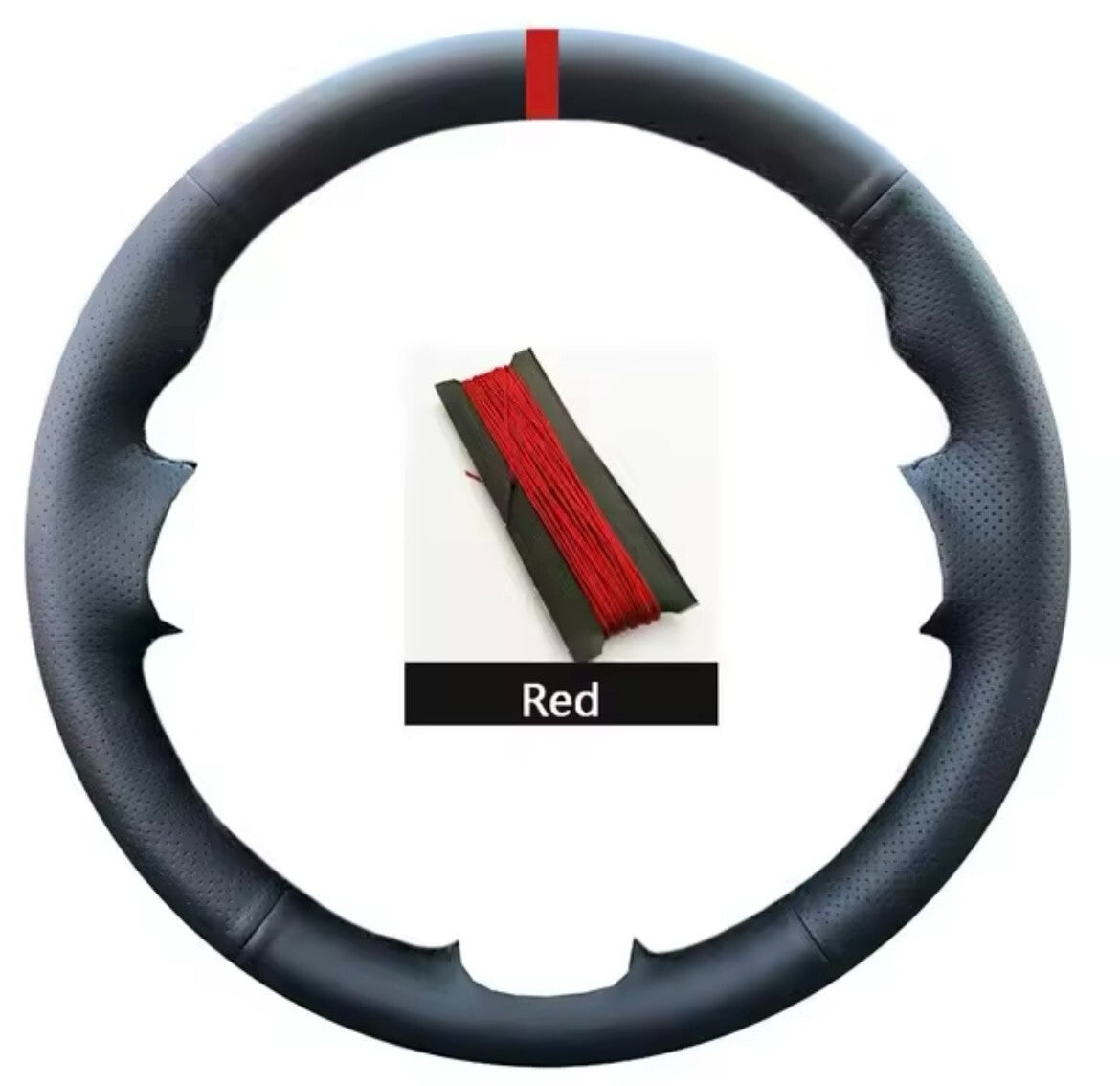 Ford Fiesta MK8 Focus MK4 Kuga Puma PU Leather Steering Wheel Cover Self Stitch