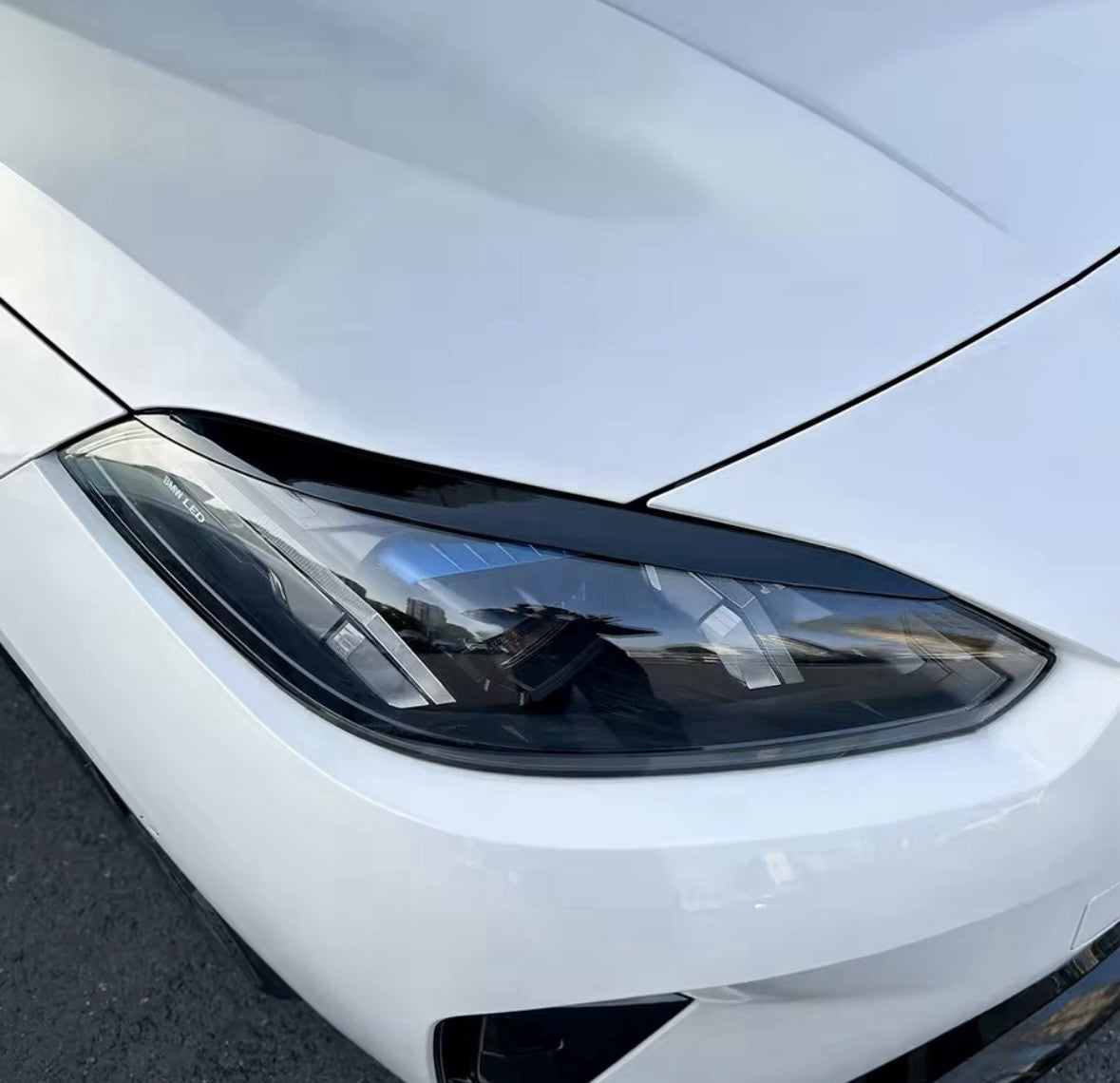 BMW 1 Series F70 2 Series F74 2024+ Gloss Black Headlight Eyelids Eyebrows 2pcs