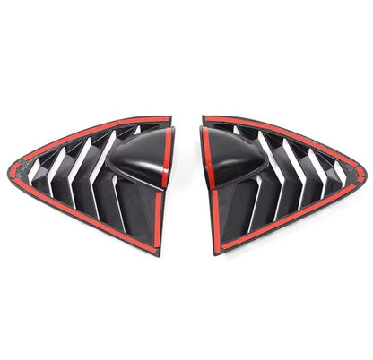 Seat Leon MK2 2008-2012 Gloss Black Rear Side Window Louver Vents Covers 2pcs