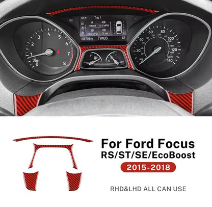 Ford Focus ST ST Line RS 2015-2018 Red Carbon Fibre Speedometer Dash Surround
