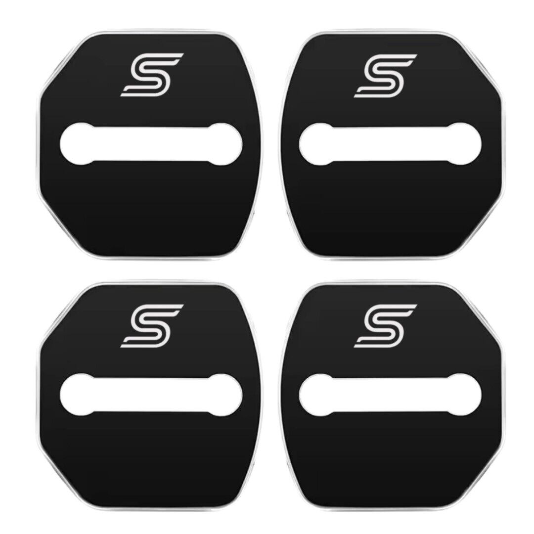 Ford Zetec S Gunmetal Black Door Lock Covers For Ford Fiesta Focus Zetec S 4pcs
