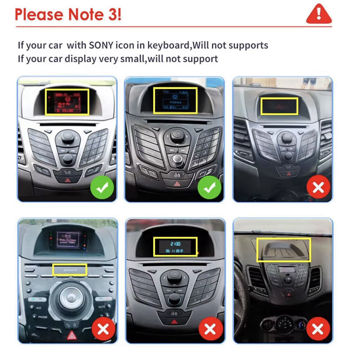 9" Carplay Android Auto Screen Upgrade With Camera For Ford Fiesta MK7 2008-2017